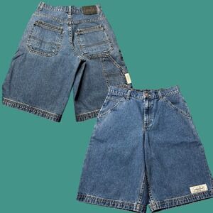 Vintage Levi's SilverTab Denim Shorts Youth Large 14 Carpenter Baggy Y2K